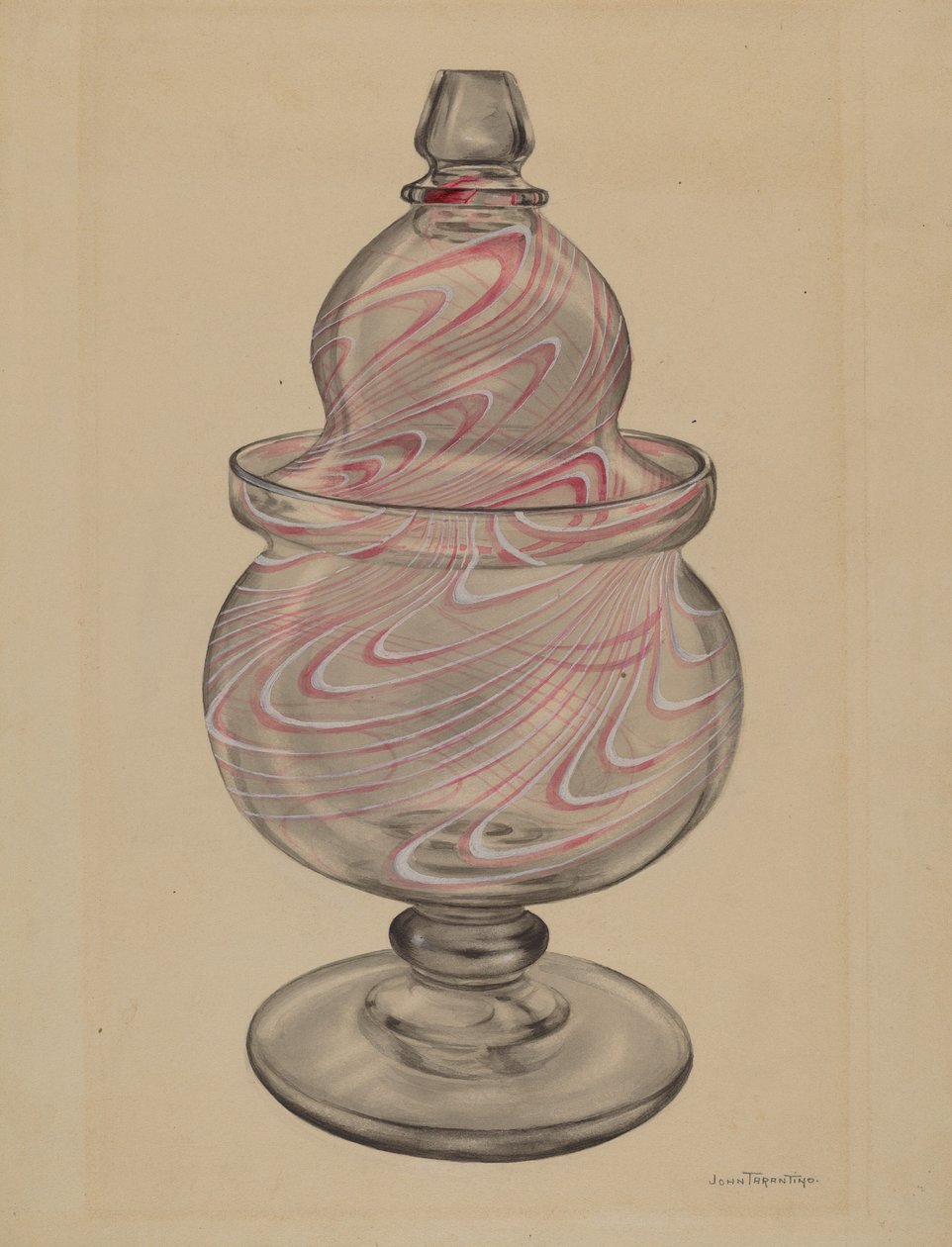 Cukortál fedővel, c. 1936. alkotó: John Tarantino