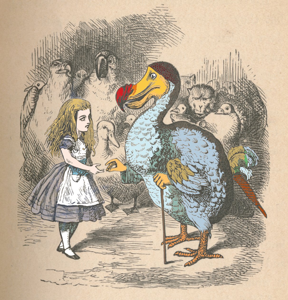Alice és a Dodo, 1889 alkotó: John Tenniel