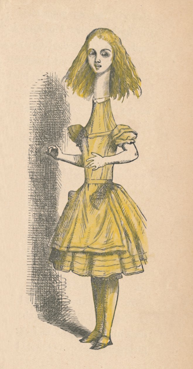 Alice hosszú nyakkal, 1889 alkotó: John Tenniel