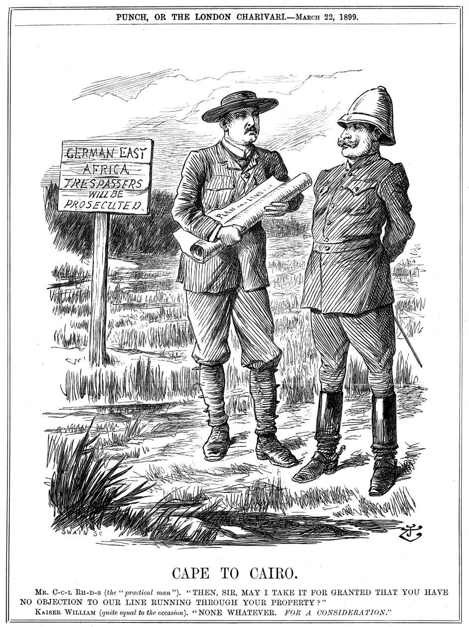 Cape to Kairó, 1899. alkotó: John Tenniel