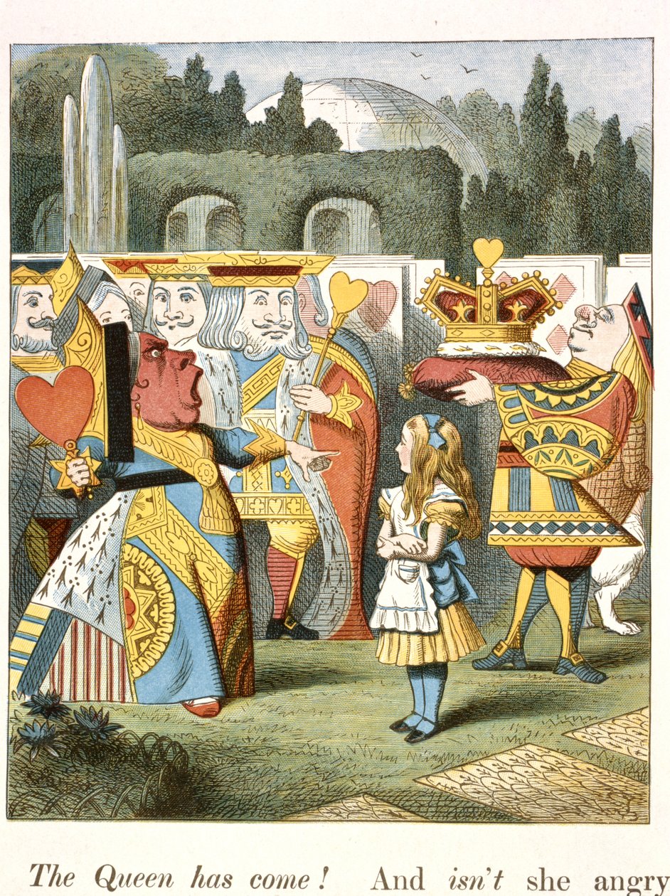 A dühös királynő. A Szívek Királynője. alkotó: John Tenniel