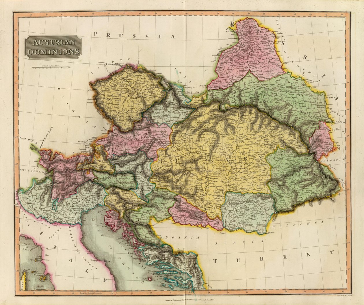 Osztrák domínium (Thomson, 1816) alkotó: John Thomson