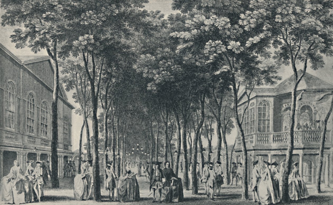 Társaság a Marylebone Gardensben, 1755, 1920 alkotó: John Tinney