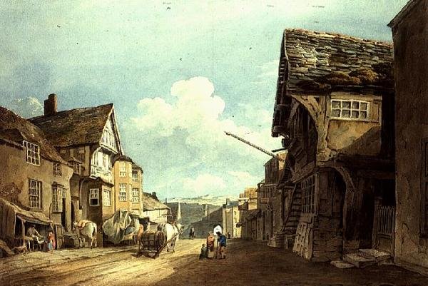 Lenézve a High Streetre, Conway alkotó: John Varley