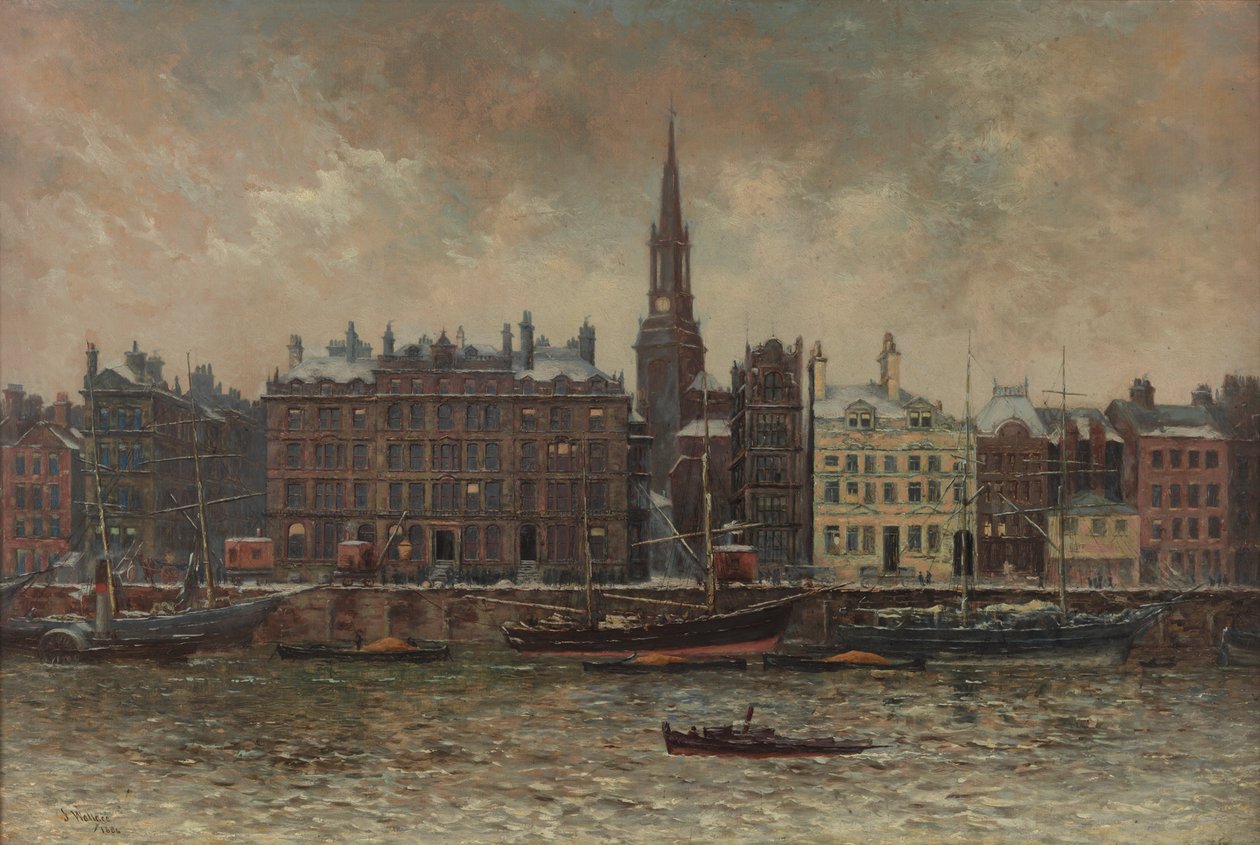 Quayside, Newcastle upon Tyne, 1886 alkotó: John Wallace
