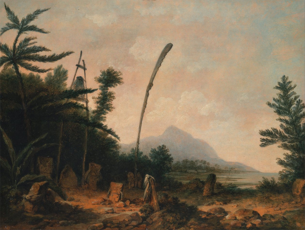Temetkezési hely a déli tengereken alkotó: John Webber
