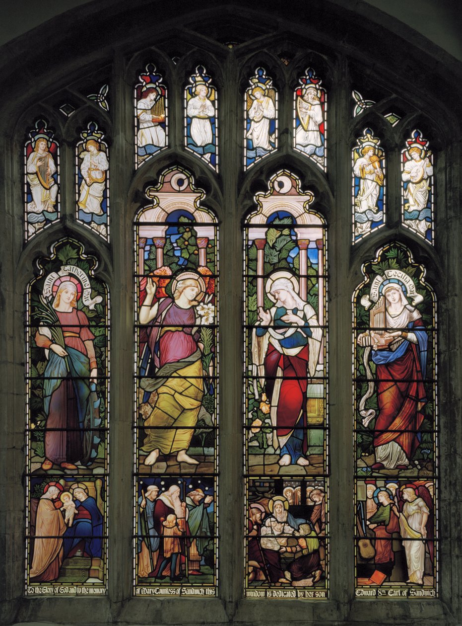 Lady Chapel Window, 1885 körül (festett üveg) alkotó: John William Brown