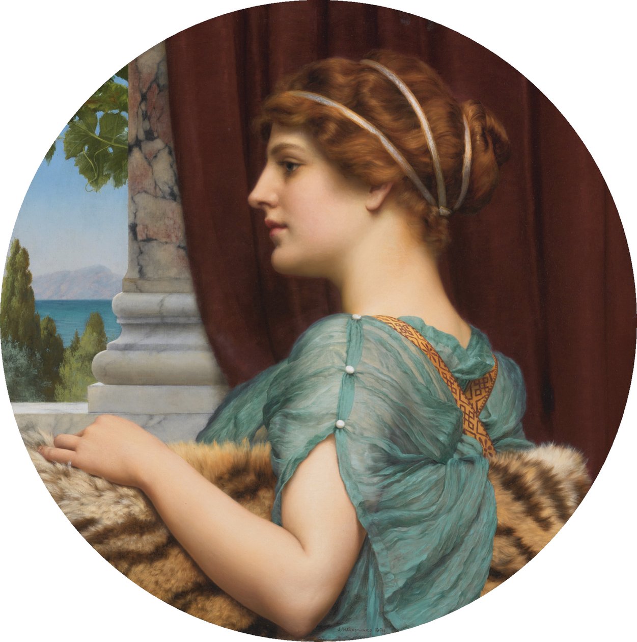 Egy pompeji hölgy alkotó: John William Godward