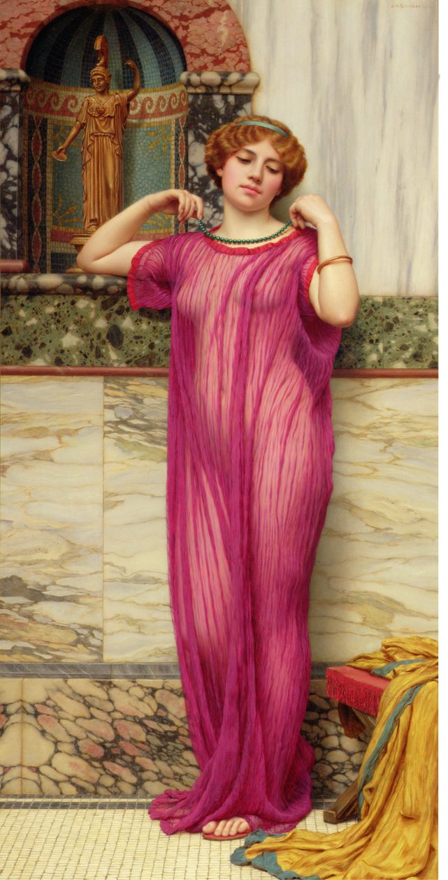 A nyaklánc, 1900 körül (olaj, vászon) alkotó: John William Godward