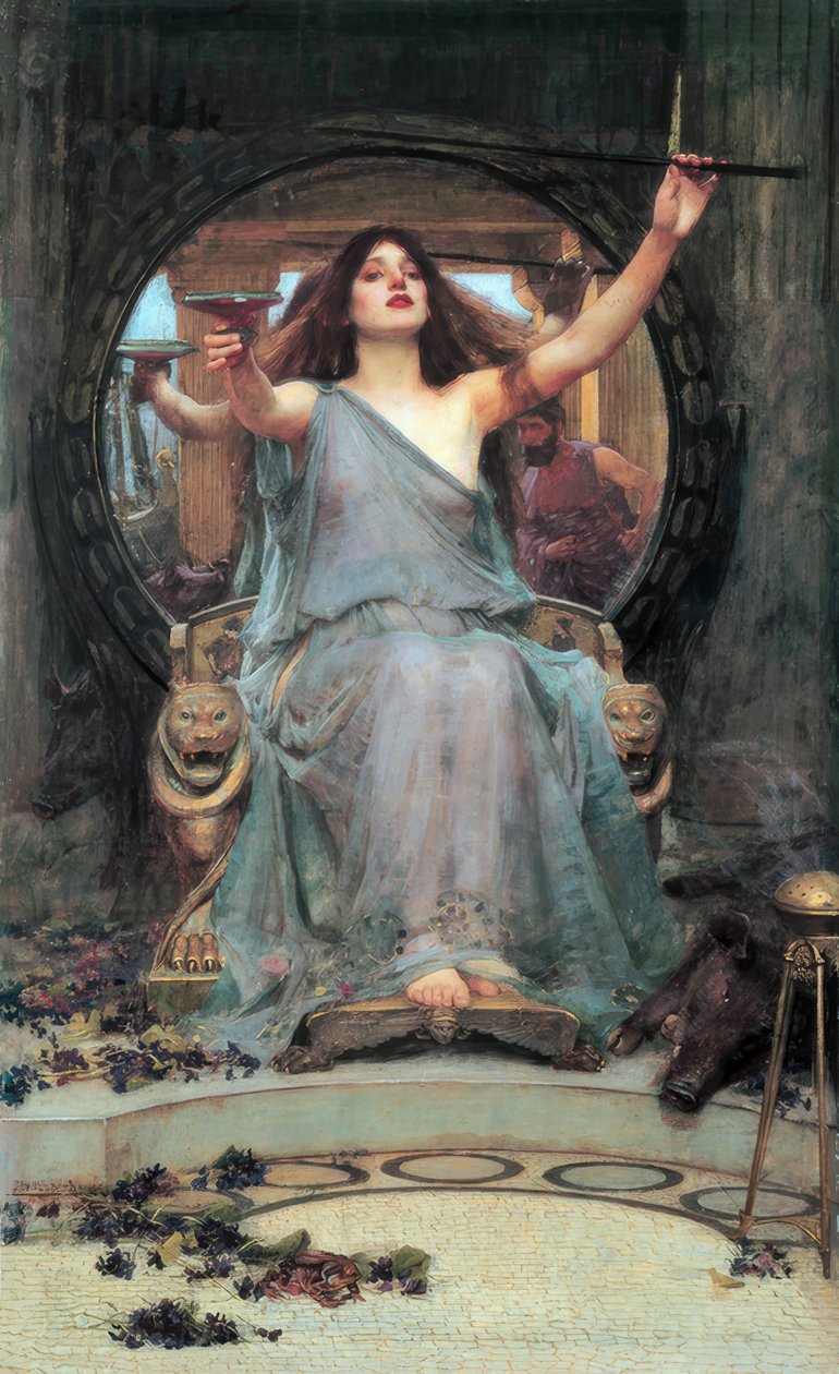 Circe felajánlja a kupát Odüsszeusznak alkotó: John William Waterhouse