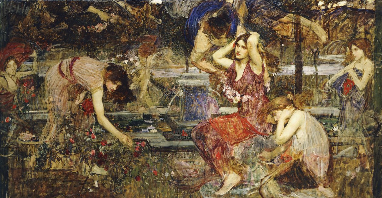 Flora és a Zephyrs, alkotó: John William Waterhouse