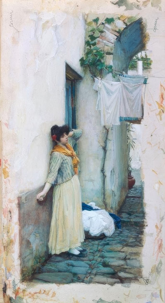 Pihenő alkotó: John William Waterhouse