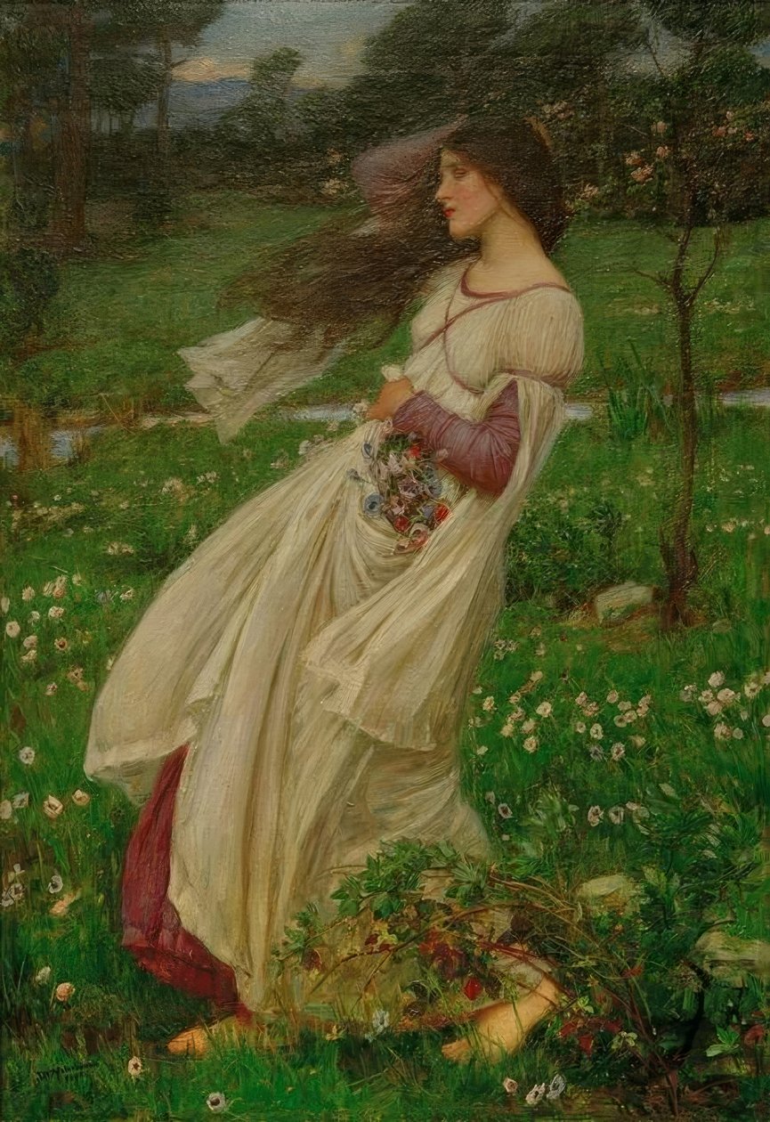 Szélvirágok alkotó: John William Waterhouse