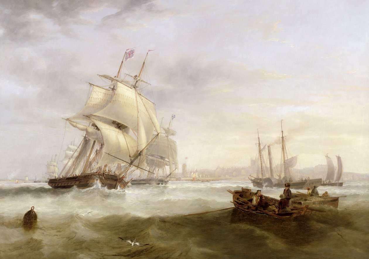 Hajózás Hartlepoolból alkotó: John Wilson Carmichael