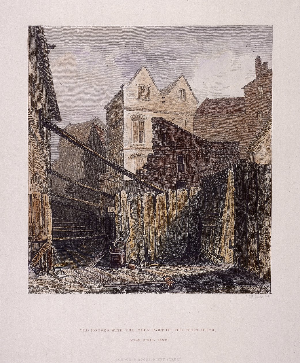 Fleet River, London, 1851 alkotó: John Wykeham Archer