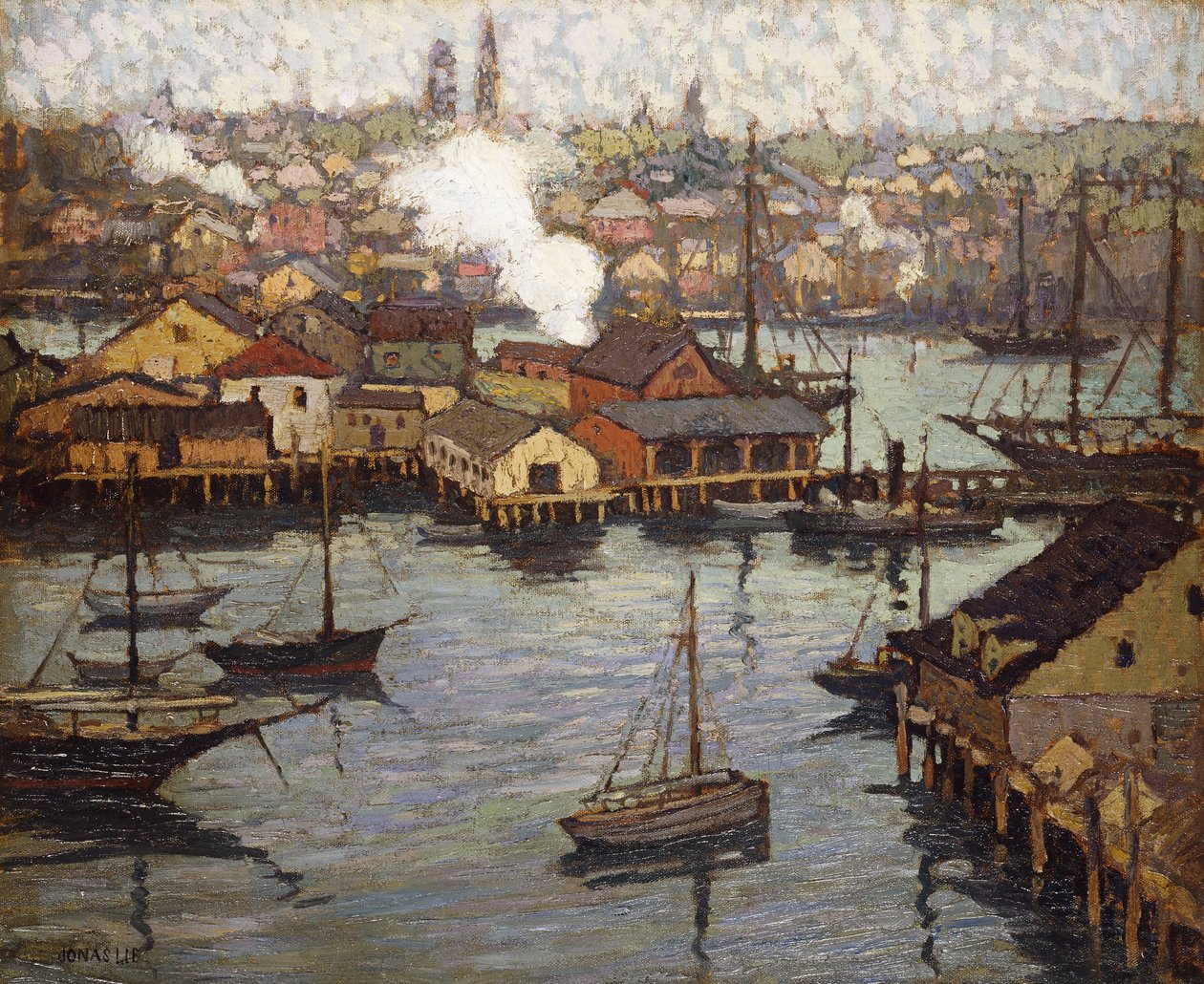 Kilátás a Banner Hillről, East Gloucester alkotó: Jonas Lie