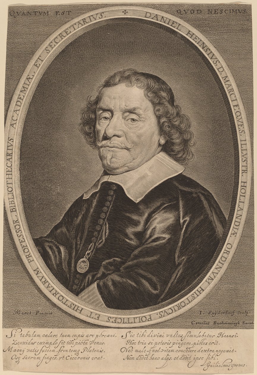 Daniel Heinsius alkotó: Jonas Suyderhoff after Jacob Fransz van der Merck