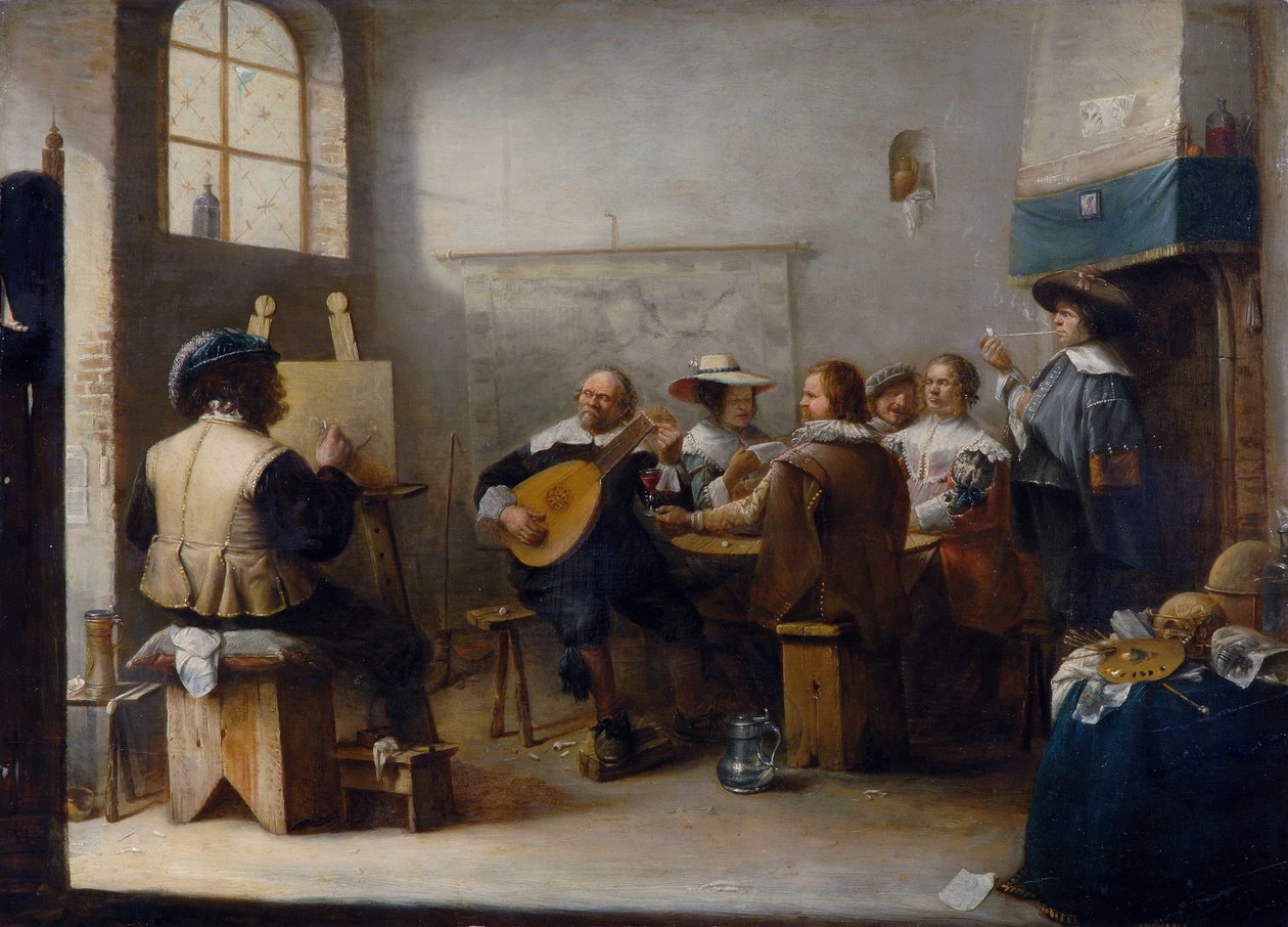 A festő műterme alkotó: Joos van Craesbeeck