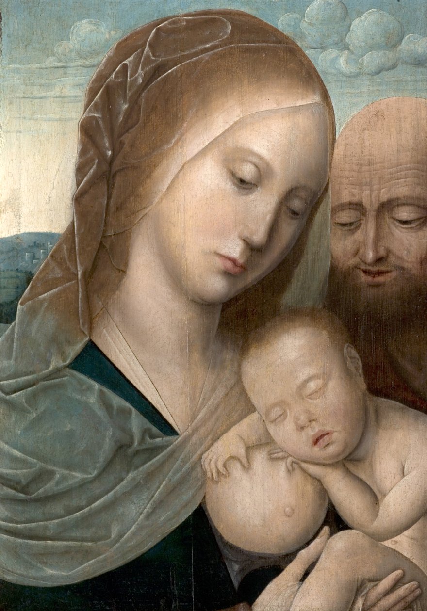Szűzanya és gyermeke Szent Józseffel, 1500-50 alkotó: Joos van and workshop Cleve