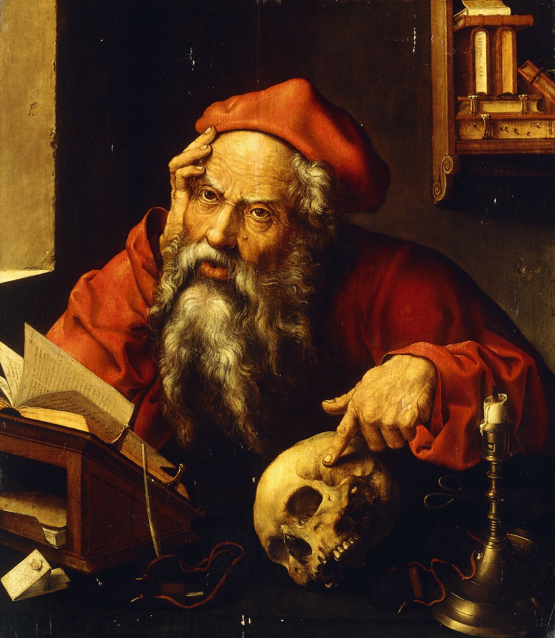 Szent Jeromos, alkotó: Joos van Cleve