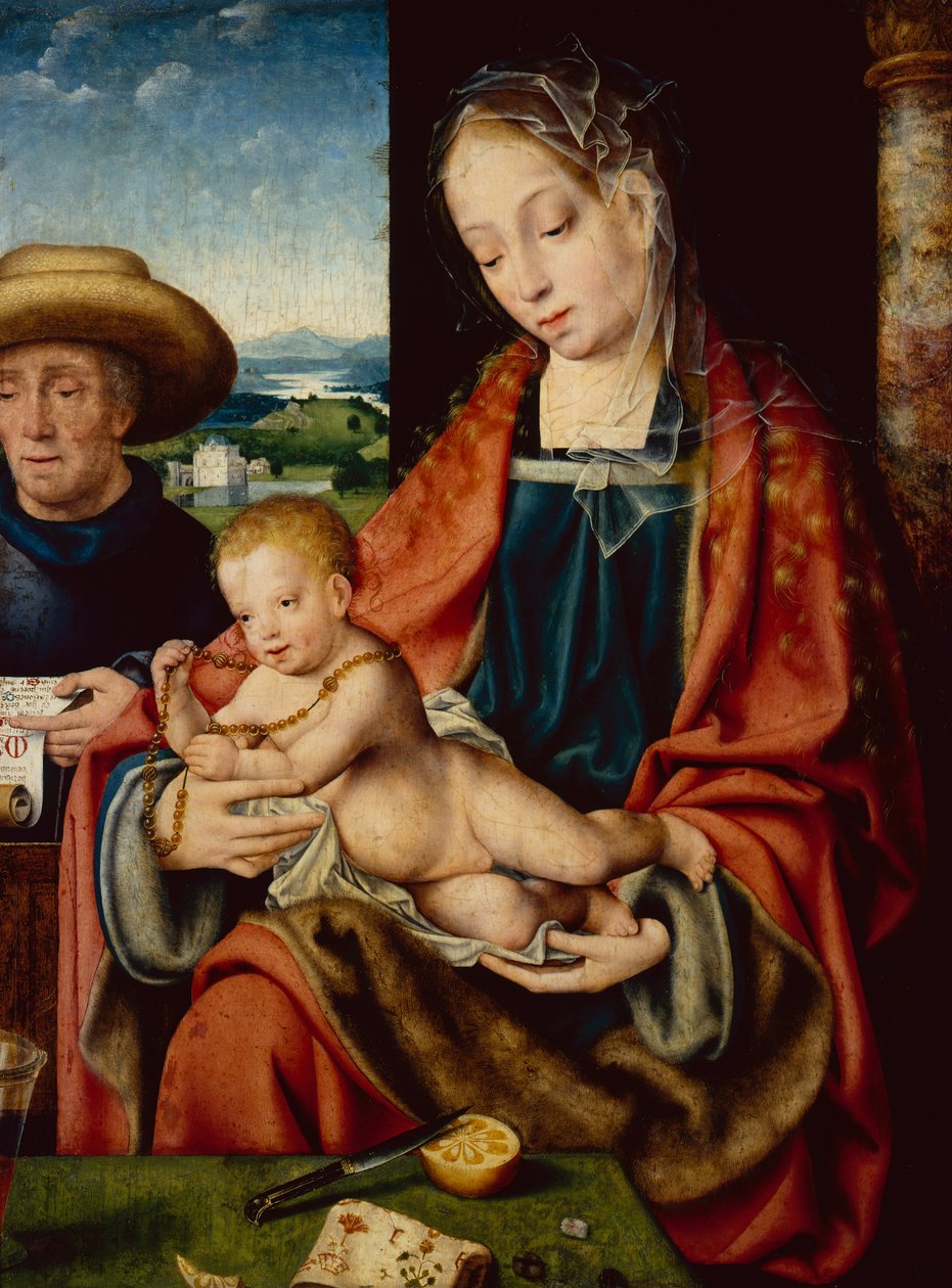 A Szent Család (olaj, fa) alkotó: Joos van Cleve