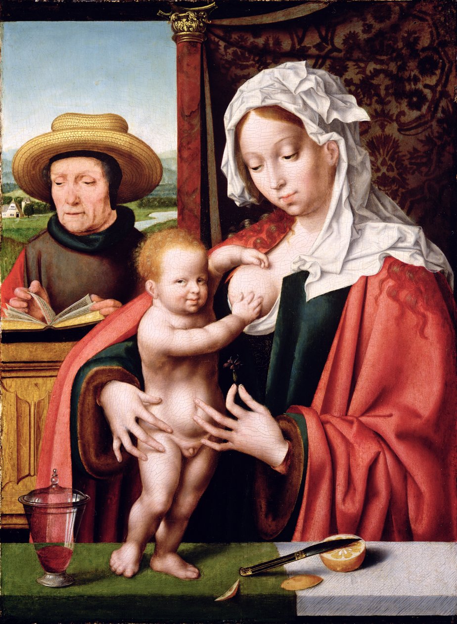 A Szent Család, 1520 körül alkotó: Joos van Cleve