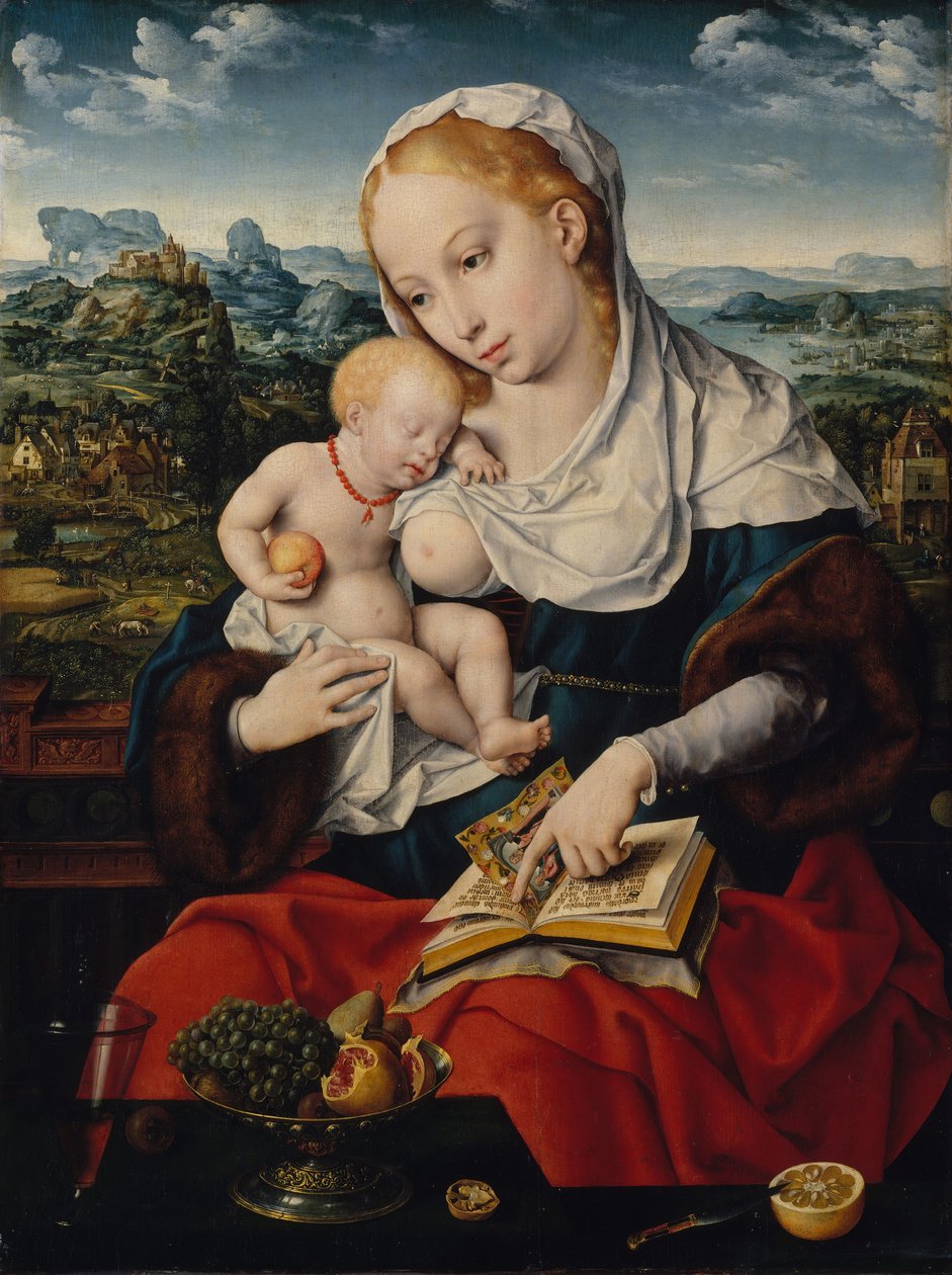 Szűz és gyermek, kb. 1525. alkotó: Joos van Cleve