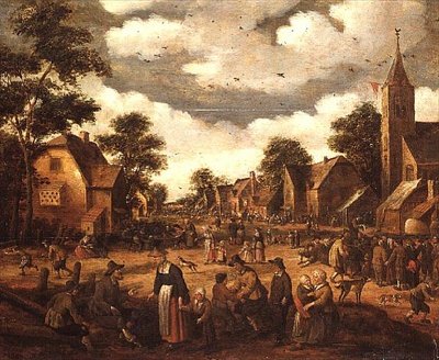 Falusi jelenet alkotó: Joost Cornelisz