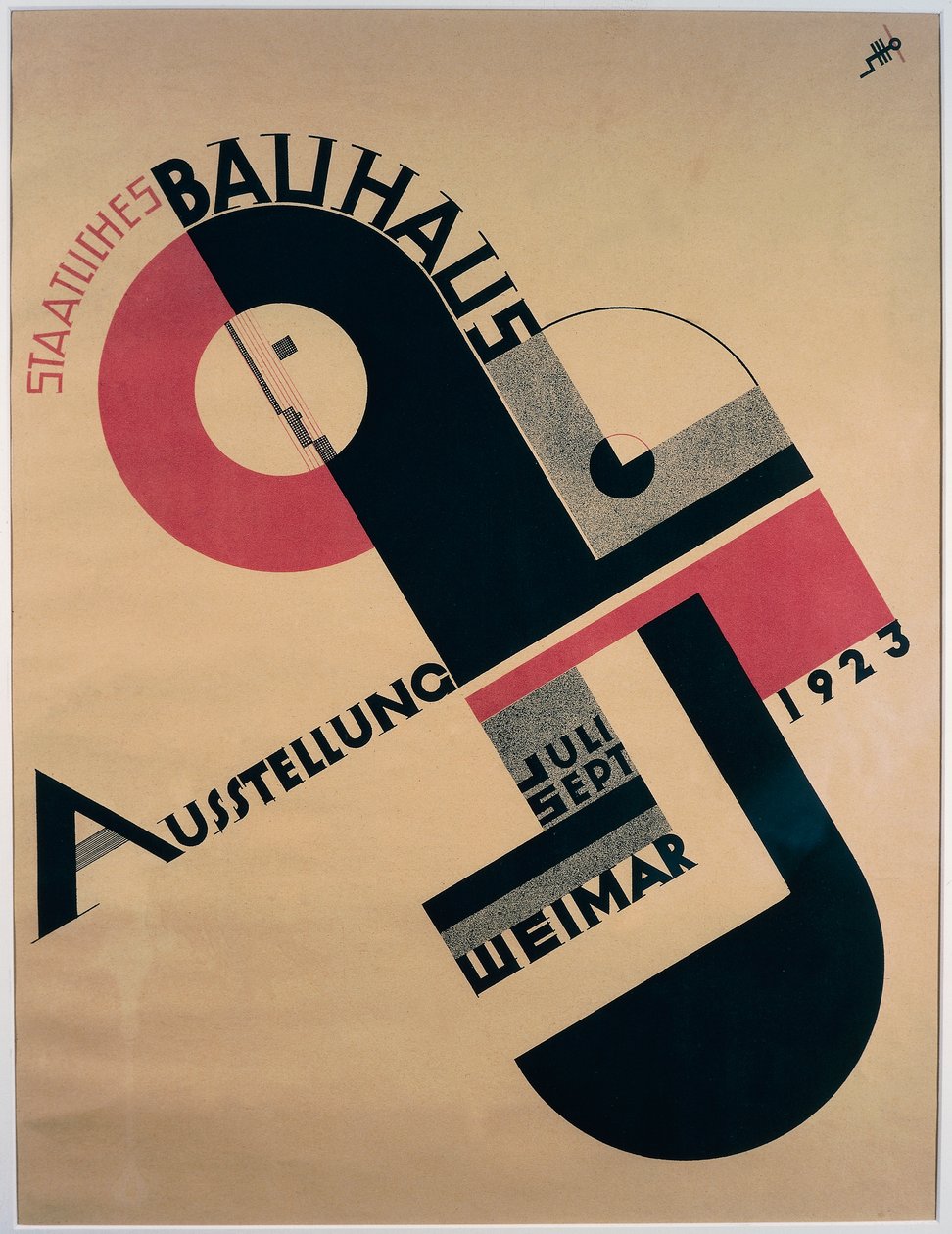 Bauhaus kiállítás plakátja alkotó: Joost Schmidt