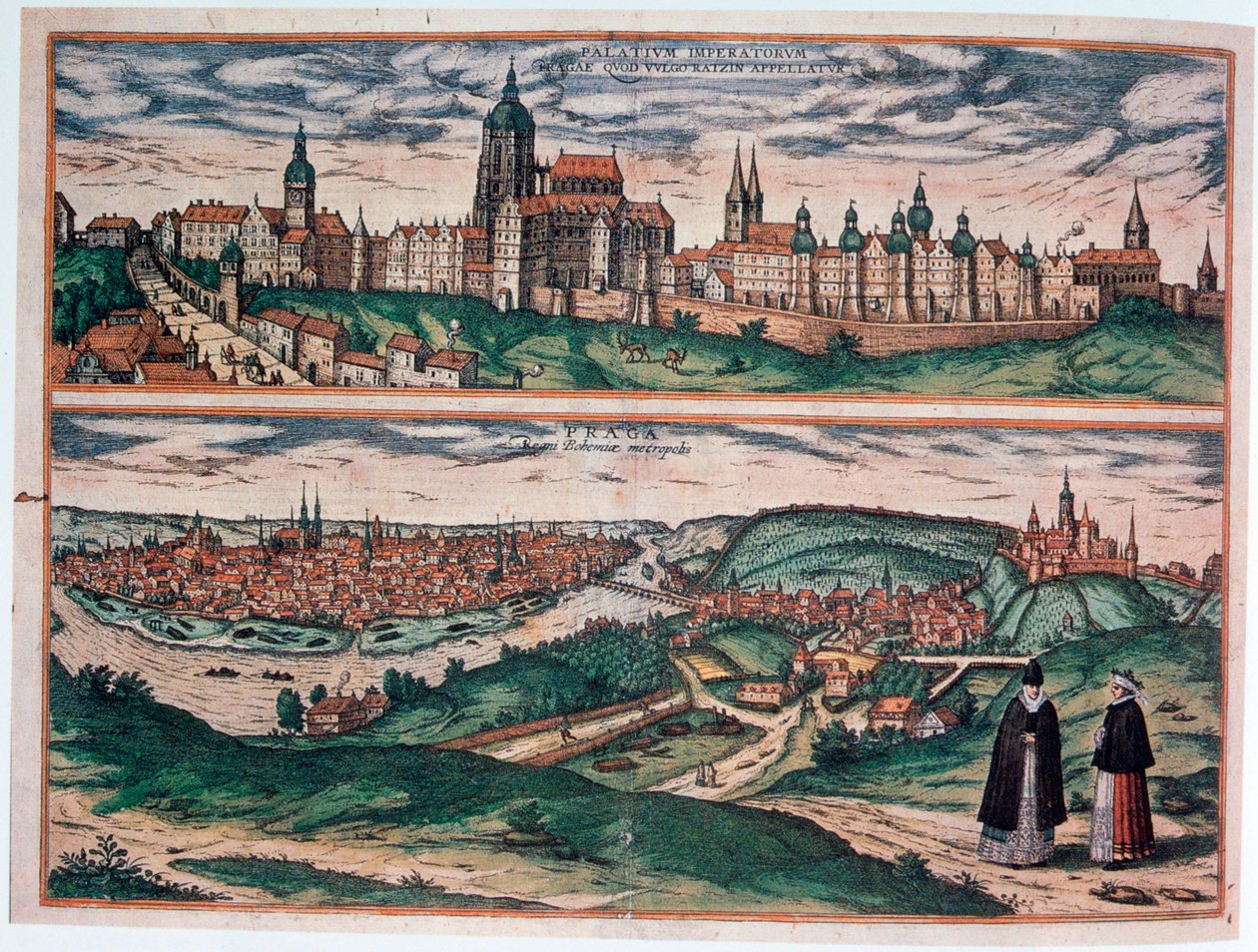 Prága látképe, c1572 alkotó: Joris Hoefnagel