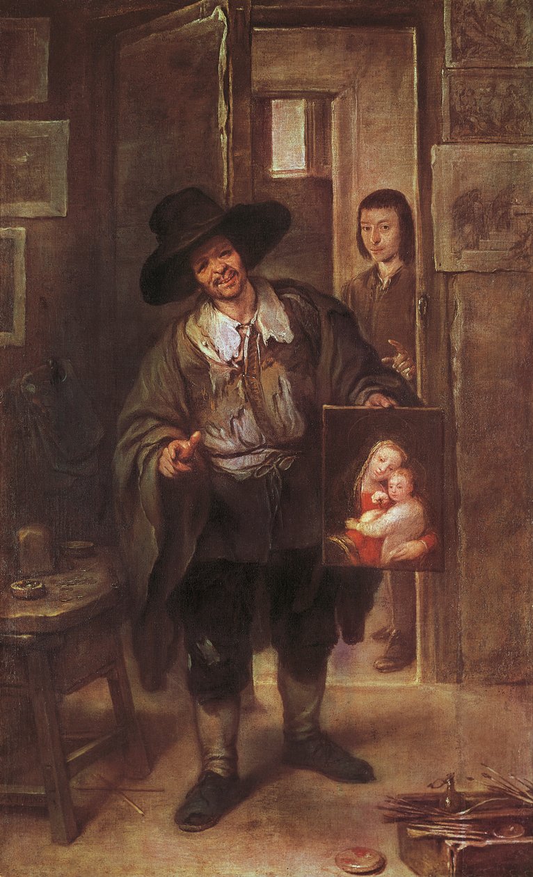 Stúdiójelenet, 1670 után (olaj, vászon) alkotó: José Antolínez