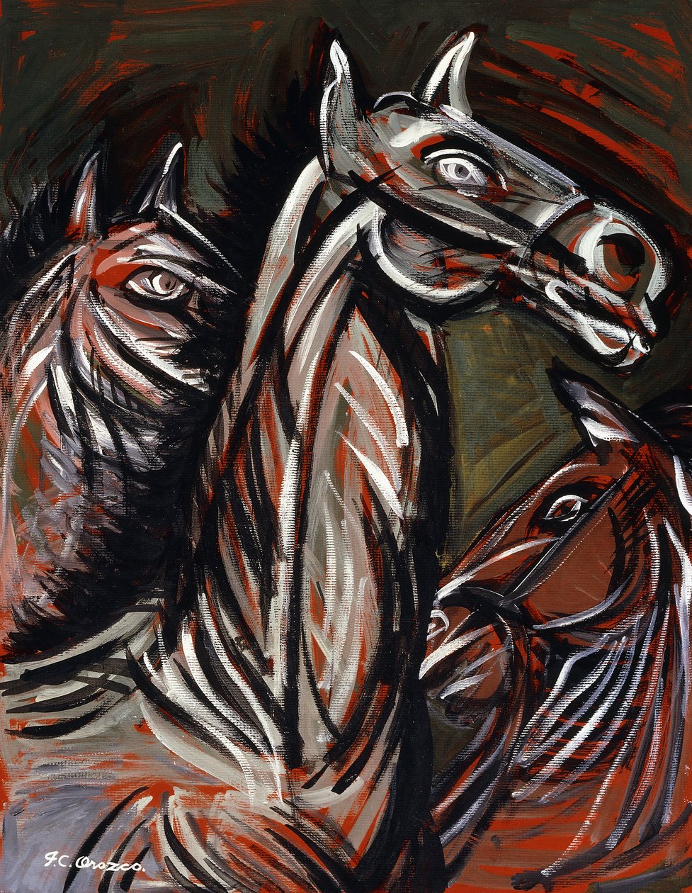 lovak; Lovak alkotó: José Clemente Orozco
