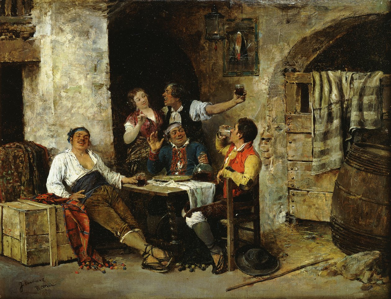 A Tavernában alkotó: Jose Benlliure y Gil