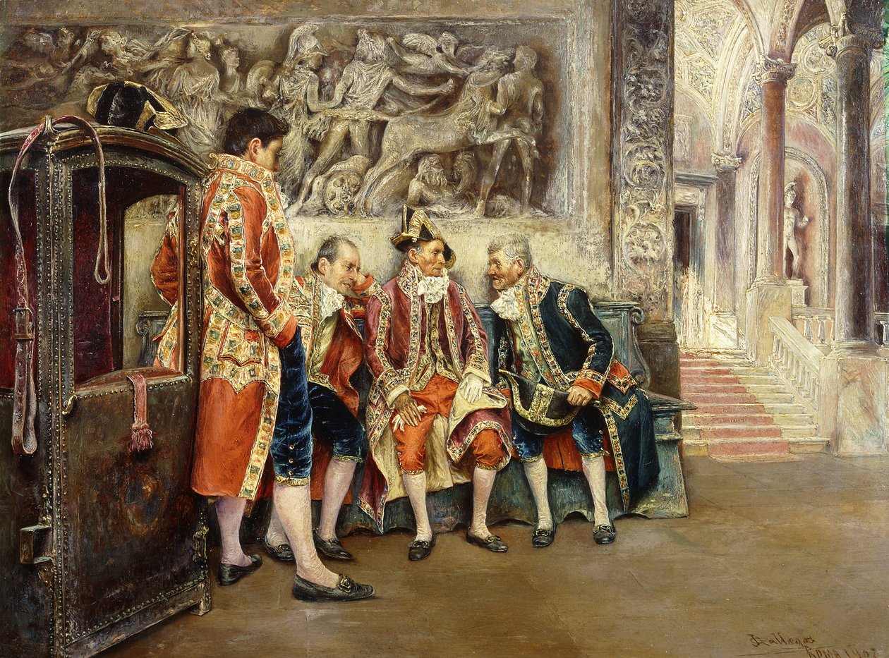 Őeminenciájára várva, 1902 alkotó: Jose Gallegos Arnosa