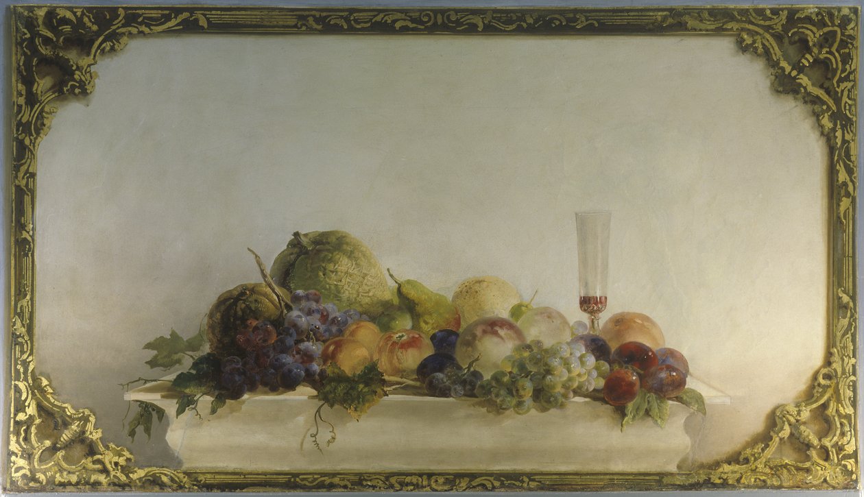 Csendélet, 1850-es évek (falfestmény) alkotó: Josef Matj Navrátil