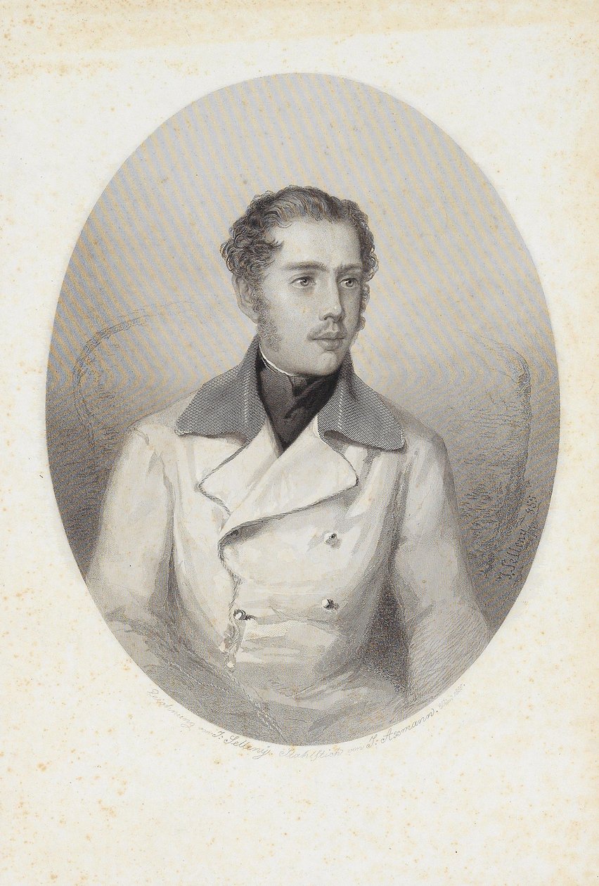 Karl Ludwig osztrák főherceg 1833-1896, 1856. alkotó: Josef Axmann