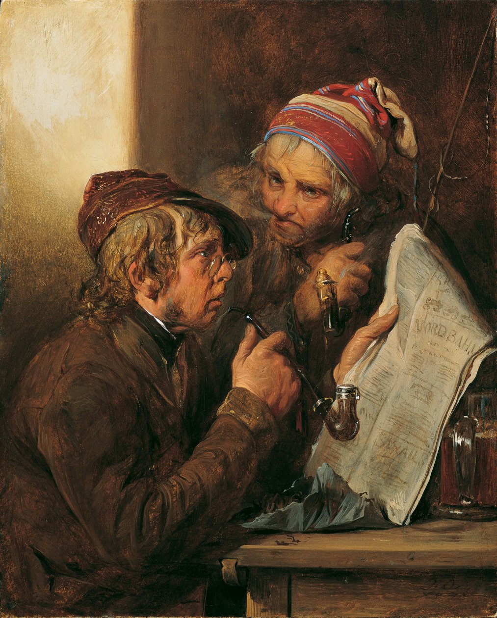 Az újság olvasói alkotó: Josef Danhauser