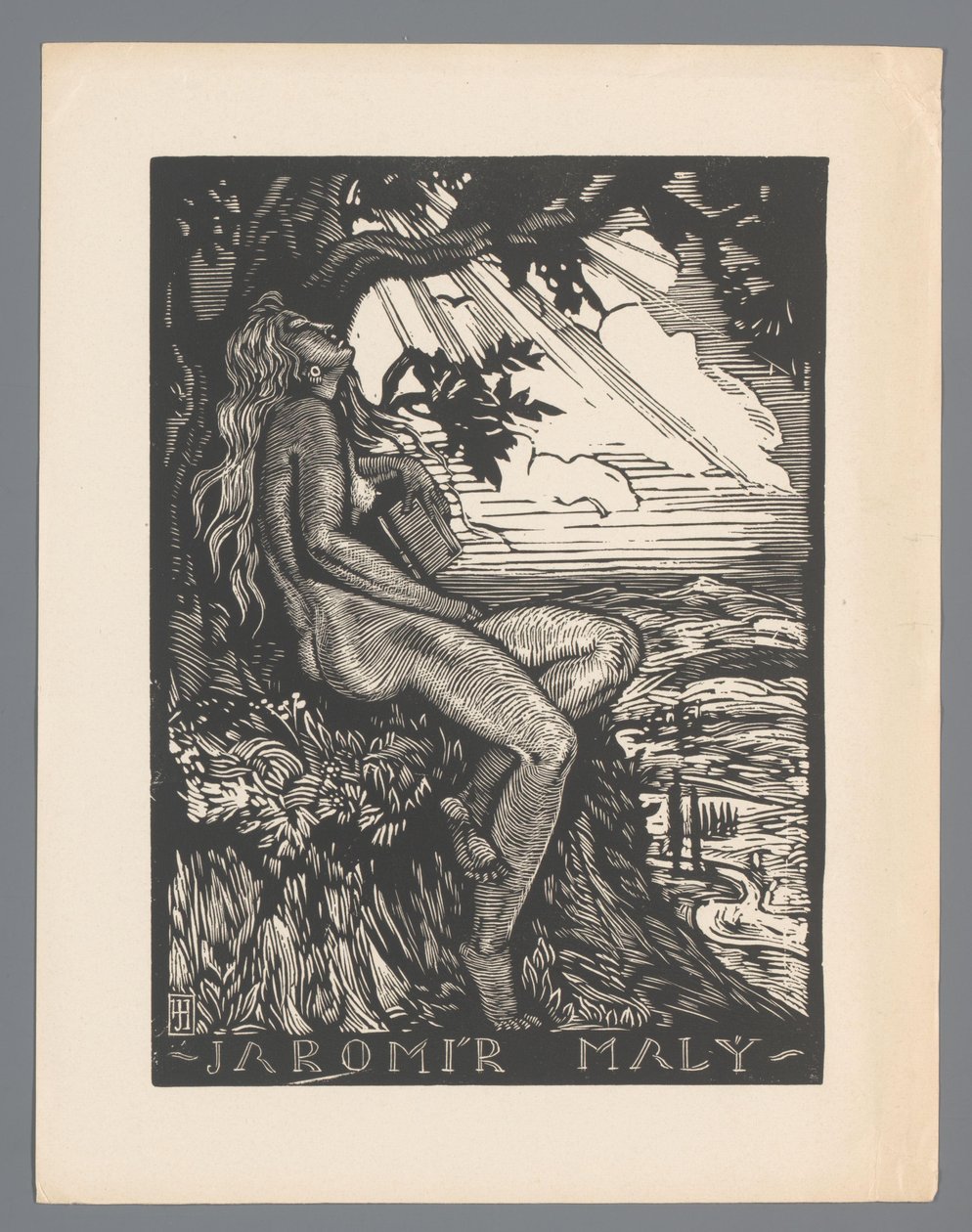 Ex libris van Jaromír Malý alkotó: Josef Hodek
