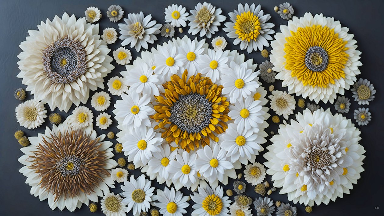 mandala: Chamomile-Matricaria elements_02 alkotó: Josef Johann Michel
