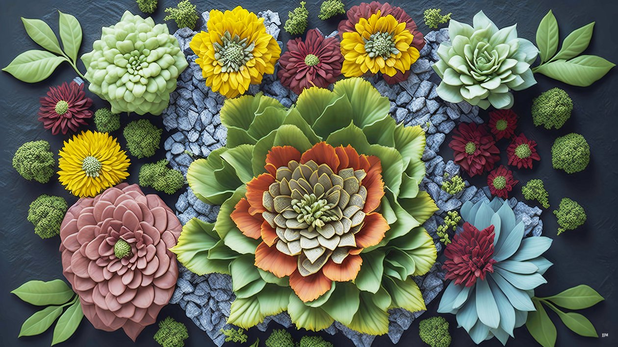 mandala: Kalanchoe elemek_01 alkotó: Josef Johann Michel
