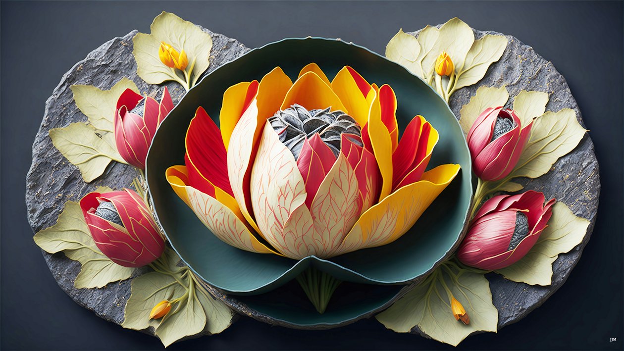 mandala: tulips elements_02 alkotó: Josef Johann Michel