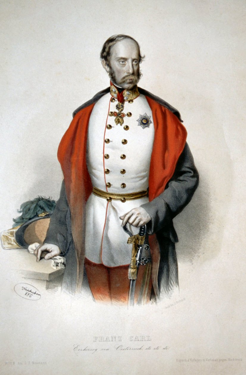 Ferenc Károly főherceg Litho alkotó: Josef Kriehuber
