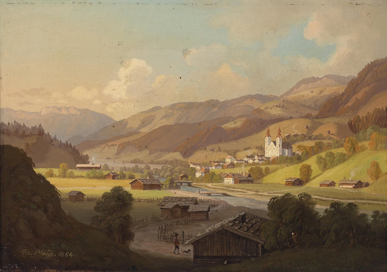 Kilátás Maria Rainre, Karintia alkotó: Josef Mayr