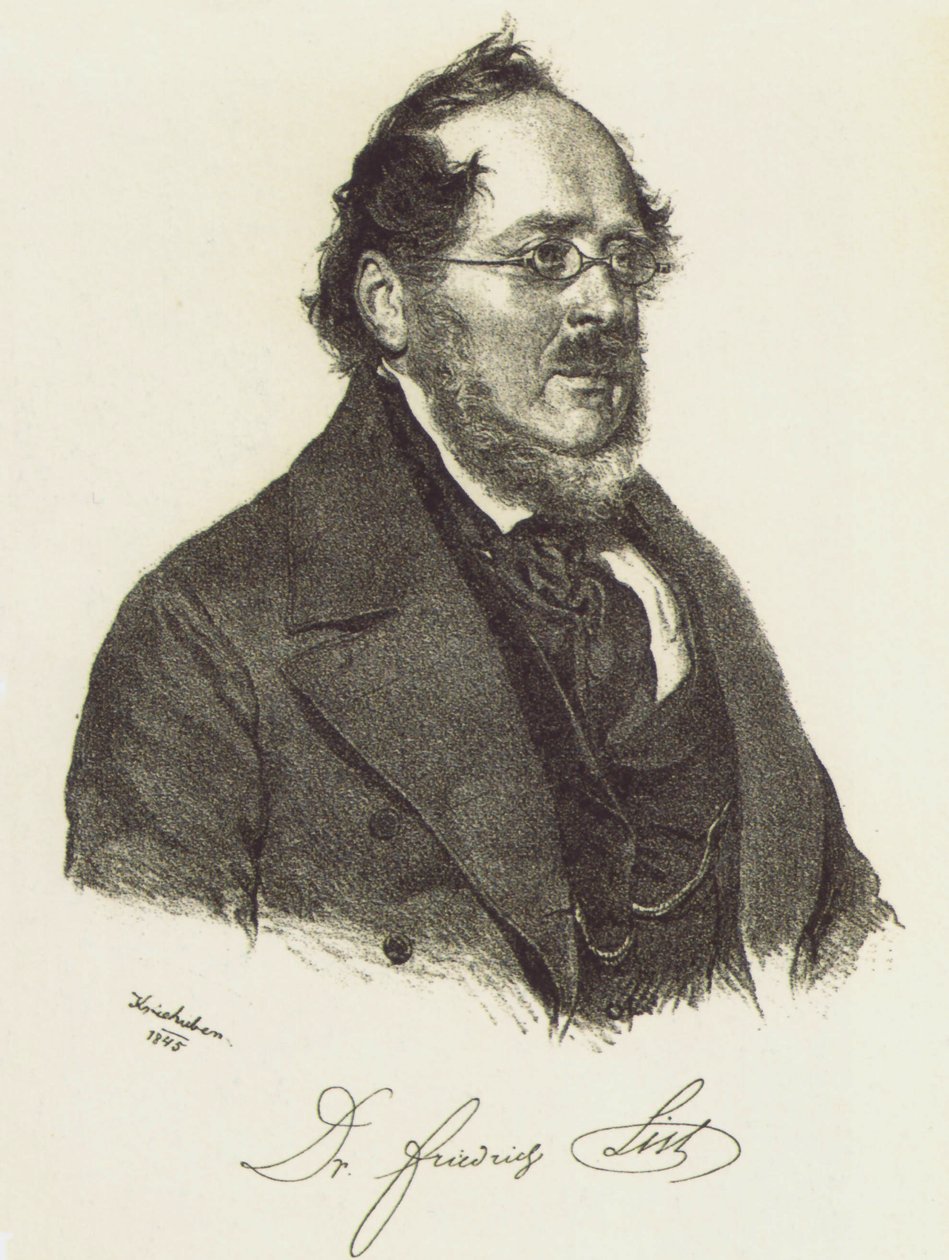 Friedrich Lista 1789-1846 alkotó: Josef Nikolaus Kriehuber