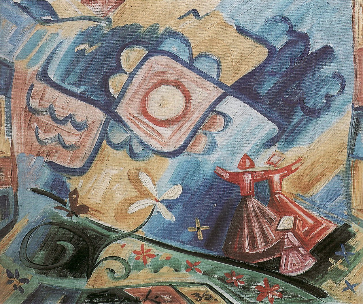Éneklő lányok folklórdísz, 1936 alkotó: Josef Čapek