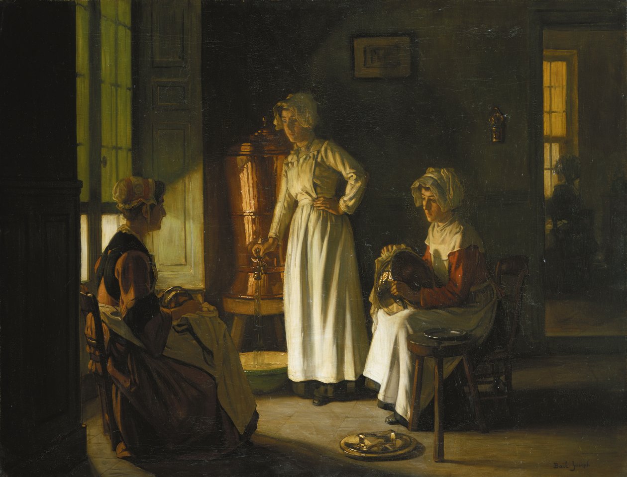 Sculleria szolgálólányok alkotó: Joseph Bail