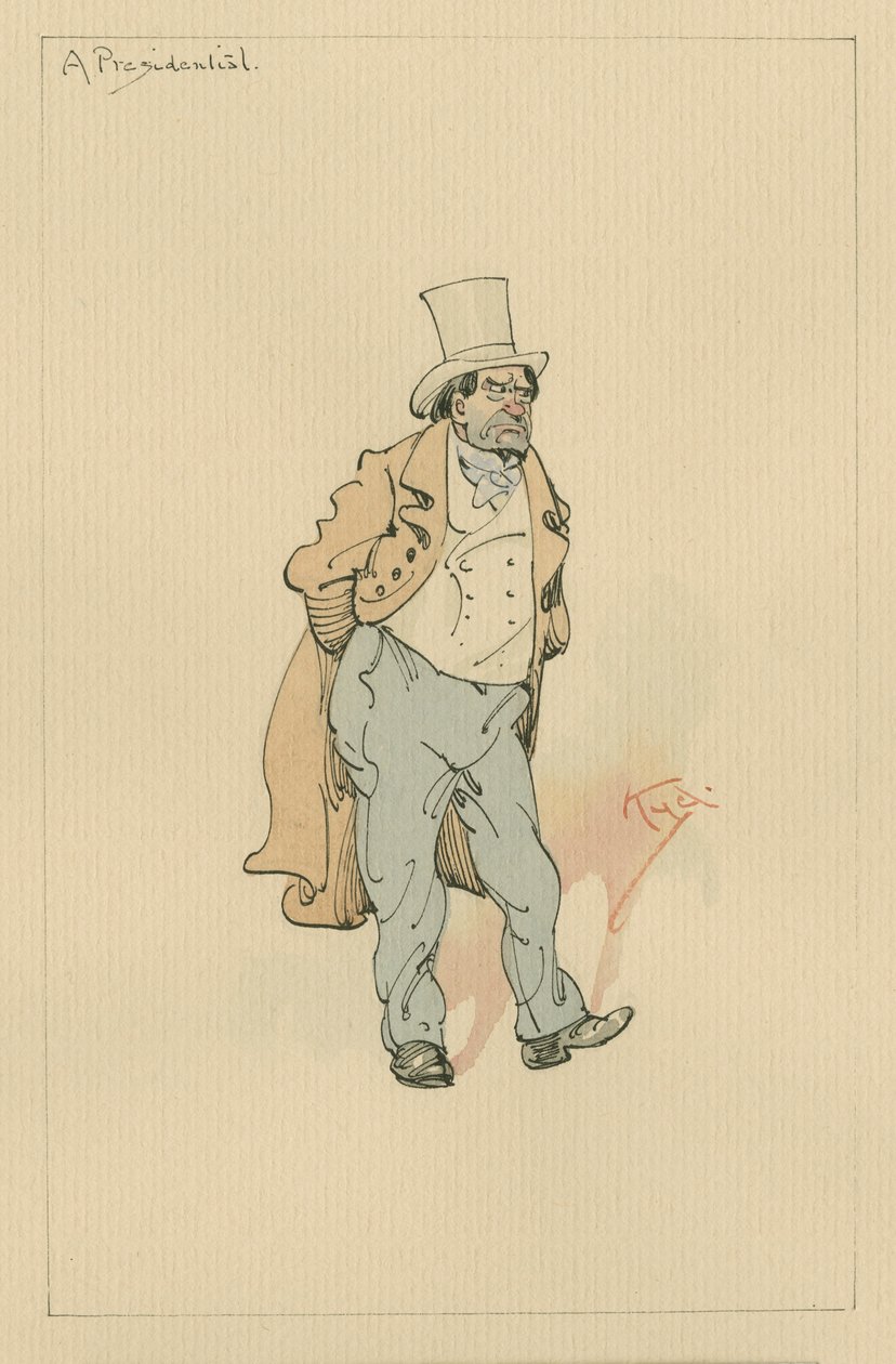 Elnöki, 1920-as évek (toll és tinta WC-vel papíron) alkotó: Joseph Clayton Clarke