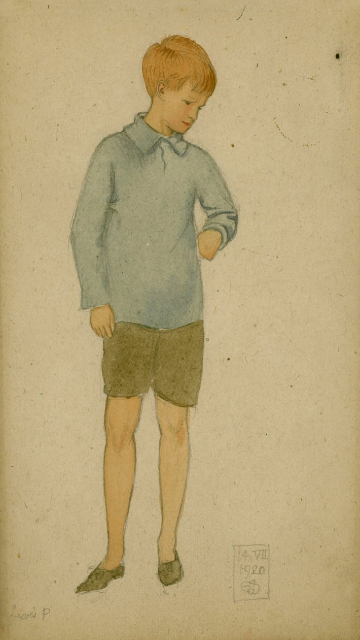 Lewis P., 1920. július 14. (ceruza és wc papírra) alkotó: Joseph Edward Southall