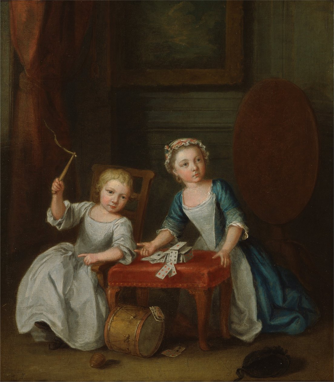 Játékos gyerekek, valószínűleg a művészek fia, Jacobus és lánya, Maria Joanna Sophia alkotó: Joseph Francis Nollekens