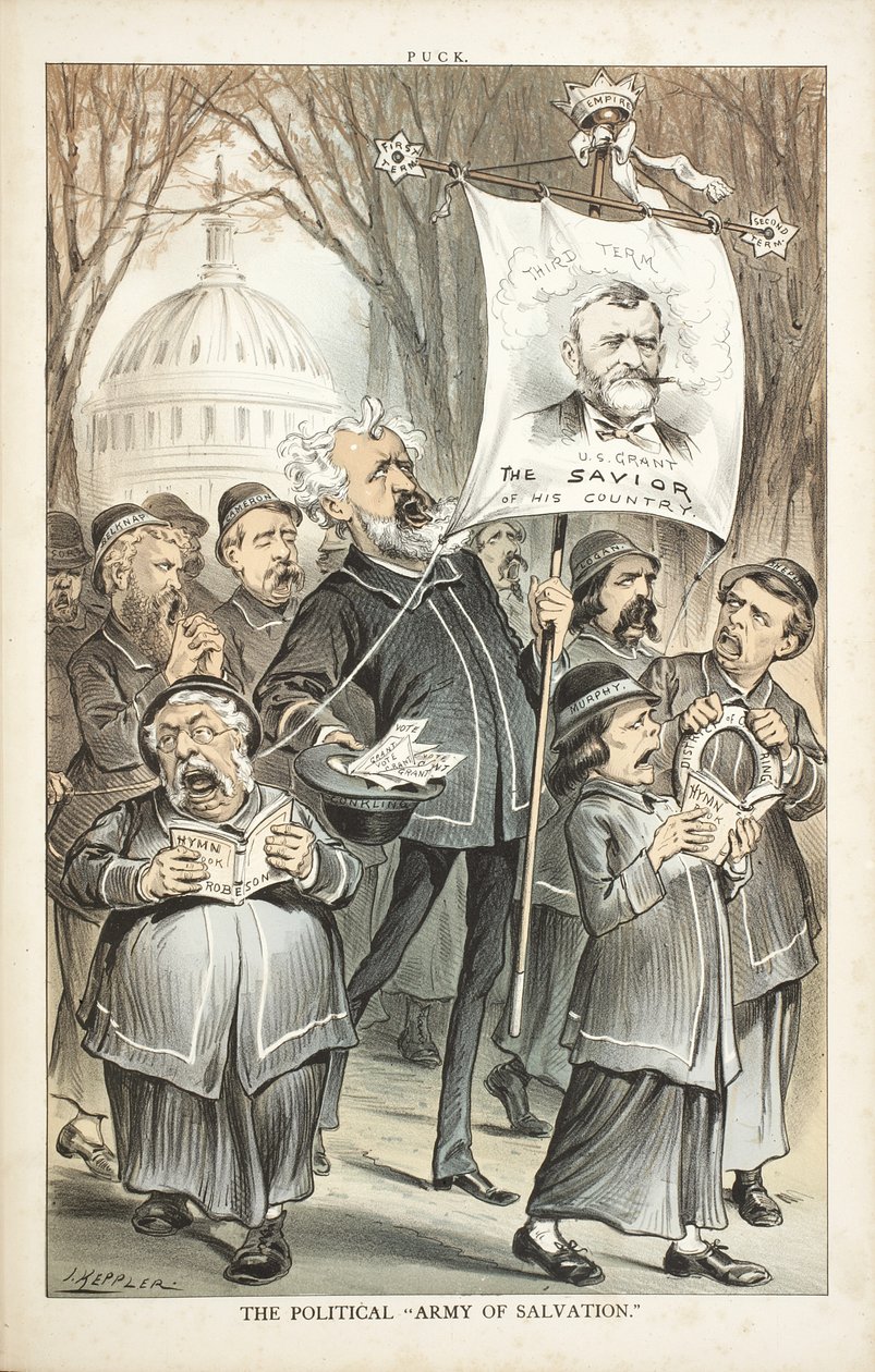 A politikai „megváltó hadsereg”, 1880 alkotó: Joseph Keppler
